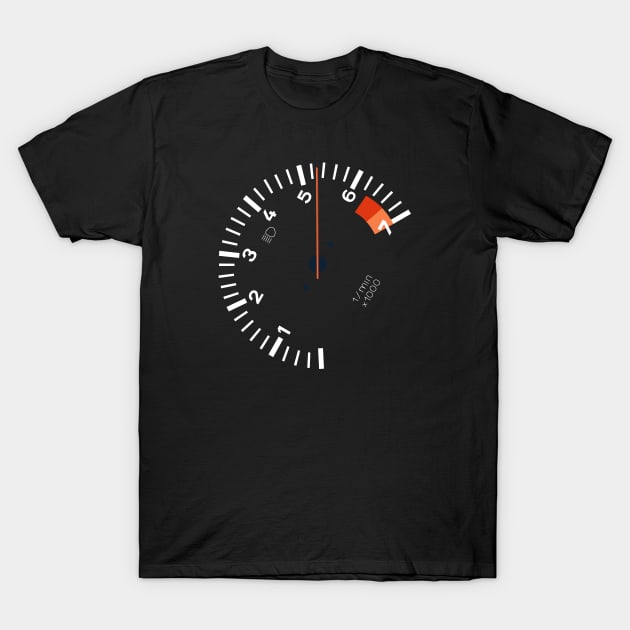 911 Sideways Tachometer T-Shirt by IbisDesigns